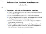 The chapter will address the following questions: