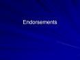 Endorsements PowerPoint PPT Presentation