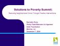 Solutions to Poverty Summit: Reducing Neighborhood Crime Through Positive Interventions PowerPoint PPT Presentation