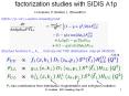 factorization studies with SIDIS A1p PowerPoint PPT Presentation