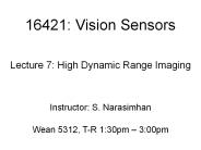 16421: Vision Sensors