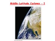 Middle-Latitude Cyclones - I