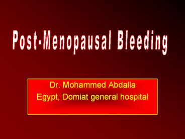 Dr. Mohammed Abdalla