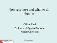 Non-response and what to do about it