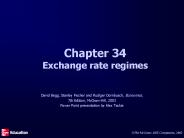 Chapter 34 Exchange rate regimes