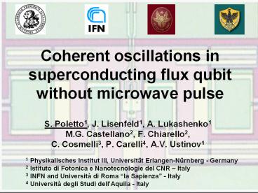 Coherent oscillations in superconducting flux qubit without microwave pulse