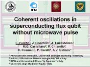 Coherent oscillations in superconducting flux qubit without microwave pulse