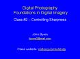 Digital Photography Foundations in Digital Imagery PowerPoint PPT Presentation