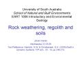University of South Australia School of Natural and Built Environments EART 1006 Introductory and En PowerPoint PPT Presentation