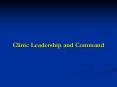 Clinic Leadership and Command PowerPoint PPT Presentation