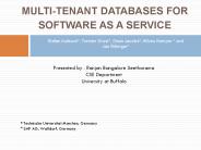 MULTI-TENANT DATABASES FOR