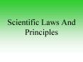 Scientific Laws And Principles PowerPoint PPT Presentation