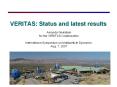 VERITAS: Status and latest results PowerPoint PPT Presentation