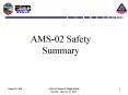 AMS02 Safety Summary PowerPoint PPT Presentation