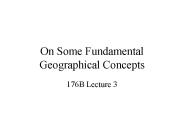 On Some Fundamental Geographical Concepts