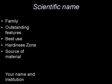 Scientific name