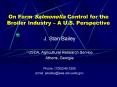 On Farm Salmonella Control for the Broiler Industry  PowerPoint PPT Presentation