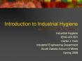 Introduction to Industrial Hygiene PowerPoint PPT Presentation