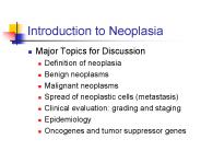 Introduction to Neoplasia