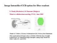 Image Intensifier/CCD option for fiber readout