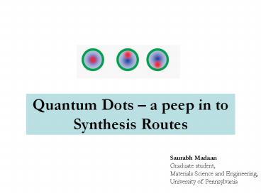 Quantum Dots 