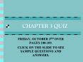 CHAPTER 3 QUIZ PowerPoint PPT Presentation