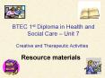 Resource materials PowerPoint PPT Presentation