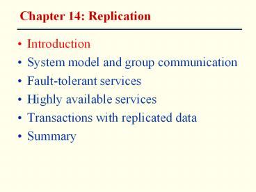 System model and group communication