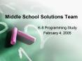 Middle School Solutions Team PowerPoint PPT Presentation