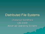 Distributed File Systems