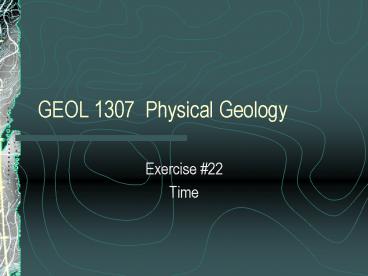 GEOL 1307 Physical Geology