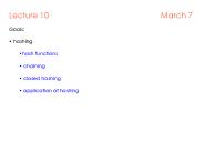 Lecture 10                          March 7