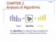 CHAPTER 2 Analysis of Algorithms