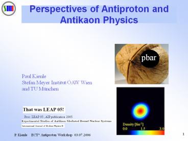 Perspectives of Antiproton and Antikaon Physics