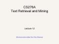 CS276A Text Retrieval and Mining PowerPoint PPT Presentation