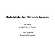 Data Model for Network Access