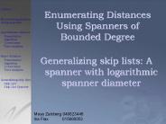 Enumerating Distances Using Spanners of Bounded Degree