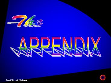 THE APPENDIX
