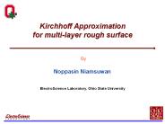 Kirchhoff Approximation for multi-layer rough surface