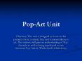 Pop-Art Unit PowerPoint PPT Presentation