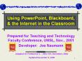 Using PowerPoint, Blackboard, PowerPoint PPT Presentation