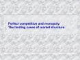 Perfect competition and monopoly: The limiting cases of market structure PowerPoint PPT Presentation