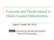 Concerns and Needs related to Alaska Coastal Infrastructure