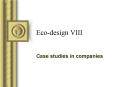 Ecodesign VIII PowerPoint PPT Presentation