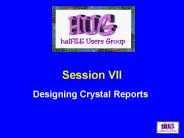 Designing Crystal Reports