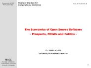 The Economics of Open Source Software
