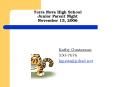 Terra Nova High School Junior Parent Night November 15, 2006 PowerPoint PPT Presentation