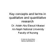 Key concepts and terms in qualitative and quantitative research PowerPoint PPT Presentation