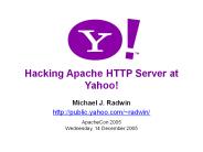 Hacking Apache HTTP Server at Yahoo!