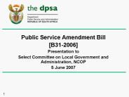 Public Service Amendment Bill